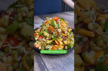 sprout moong salad recipe - with jaggery tamarind dressing - weight loss recipe