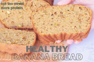 Healthy Banana Nut Bread | Light & Fluffy | Easy Banana Cake Recipe with Pistachios  (ASMR)