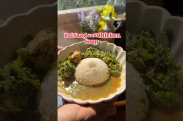 Nepali Rayo Saag aur Chicken soup recipe || Healthy home cooked meal #food #shortsvideo