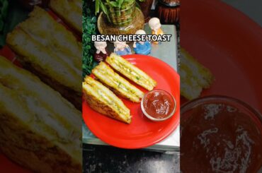 Trending recipe of healthy besan cheese toast #shorts #recipe#cheese #toast #snacks#foodie