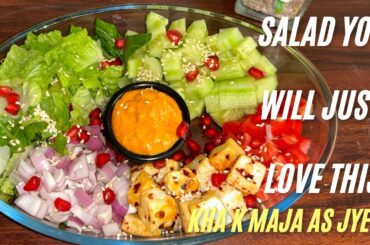 Salad Recipe | Salad With Dressing | Salad Recipe For Weight Loss | Salad Jo Aap Roj Khana Chaenge
