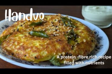 Gujrati Handvo recipe| healthy breakfast recipe with 2 vegetables|rich in protein, fibre & nutrients
