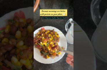 Day 10/15 | 10min easy high protein low calorie breakfast | salad recipe #food #breakfast #shorts