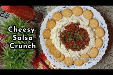 2 minute snack recipe| weight loss snack | Cheesy Salsa Crunch| Monaco bites