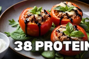 PROTEIN Stuffed Tomatoes - best low calorie lunch to loose fat fast!