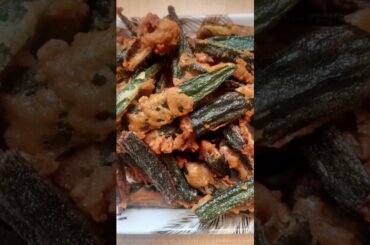 Lady's finger fry #crispy #tasty #yummy #chips #healthy #snacks #easy