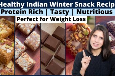5 Healthy Indian Winter Snacks Recipes | Gur Til and Chana Chikki Almond Choco Bites | Weight Loss