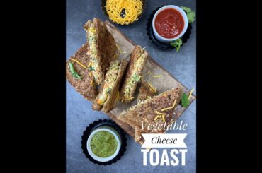 Healthy Vegetable Cheese Toast - Easy and Quick Recipe #shorts