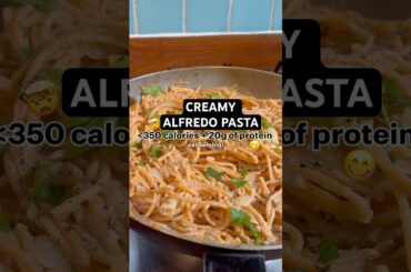 Creamy High-Protein Alfredo You’ll LOVE #pastarecipe #highprotein #lowcalorie #shortsrecipe