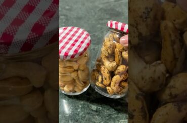 Roasted Masala Cashews | Simple healthy Snack Recipe #dailyshorts #snacksrecipe #2minrecipe