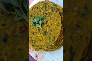 Matar methi delicious and healthy thepla#shorts#cooking #food