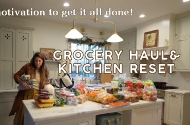 A satisfying kitchen reset | Easy healthy dinner, snacks, and homemade bread for the family