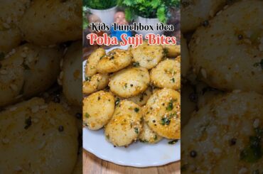 Healthy Poha suji bites #shorts #lunchbox #kidslunchbox #lunchboxideas #healthy #lunch #recipe #poha