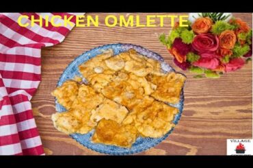 Chicken Omelette | Chicken Pakora Recipe | Easy Healthy Breakfast | Huge Eggs With Chicken Recipe