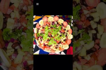 Lobia chaat recipe | Bean salad| Fresh and healthy salad #food #shorts  #foodie #cooking #foodlover