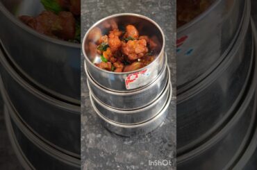 Today's lunch box : #sambar #cauliflower fry #valaikai gravy #ytshorts #trendingshorts #viralvideo