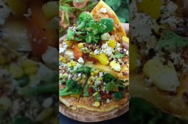 Without Oven No Yeast No Maida No Dough Healthy Pizza Recipe #food #pizza #short #healthyfood