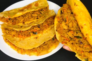 easy breakfast recipe | soya bean tacos | healthy breakfast recipe | easy soya chunks recipe