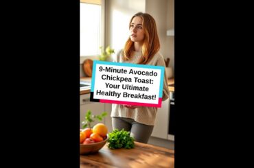 9-Minute Avocado Chickpea Toast: Your Ultimate Healthy Breakfast! #recipe #shorts