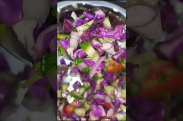 Purple cabbage salad#weight loss salad dinner# viral shorts#cucumber cabbage salad#foodie