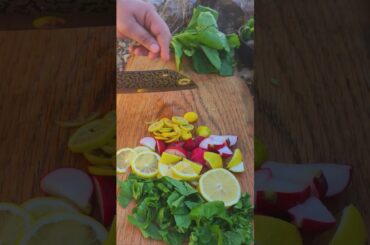 Healthy salad with walnuts recipe | #shortsfood  #healthysalad #salad