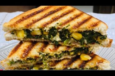 “Paneer Corn Spinach Smoked Grilled Sandwich Recipe | Flavorful & Healthy!” #paneergrilledsandwhich