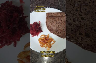 healthy morning breakfast recipes easy simple tasty ideas for weight loss ragi dosa beetroot #shorts