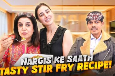 Nargis Fakhri’s Quick & Healthy Veg Stir Fry Recipe! | @FarahKhanK