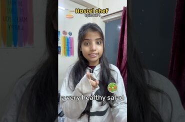 Cook with me in hostel | hostel chef ep1 #cookwithme #hostel #shorts #trending #cooking #salad #yt