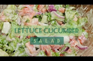 Healthy Green Salad For Weight Loss | Lettuce Cucumber Salad | Green Salad #trending #weightloss