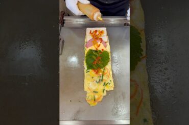 Amazing Egg Roll Omelette Toast - Korean Street Food #shorts #shortvideo