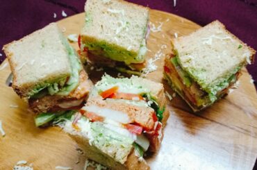 Bombay style Vegetable Sandwich | Veg Club Sandwich | Healthy Sandwich | No Cook Sandwich recipe |