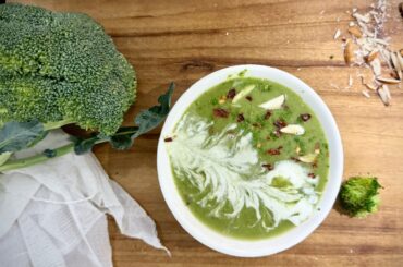 This broccoli soup is like medicine for my stomach