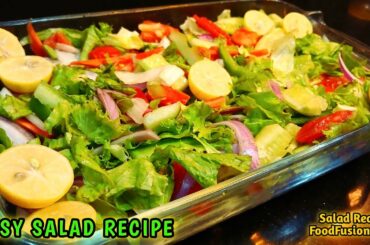 Easy Salad Recipe || Salad banane ka tarika || homemade vegetable salad @VillageFoodSecrets