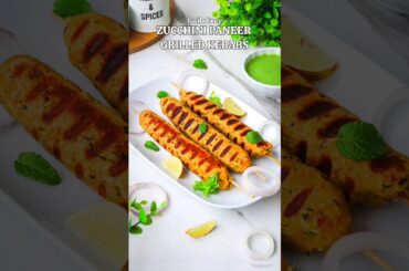 Zucchini Paneer Grilled Kebabs | Healthy Kebabs #shorts #recipe #healthyrecipes