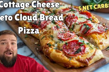 Cottage Cheese Keto Cloud Bread Pizza! LOW CARB Delicious dinner idea!