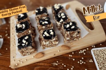 Millet Energy Bars Recipe | Healthy Gluten-Free Snack Ideas | High-Protein Vegan Millet Bars| Millet