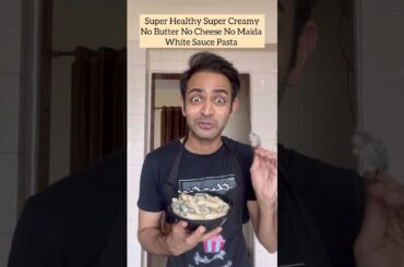 Super Healthy Low Calorie Vegan White Sauce Pasta #pasta #healthybreakfast #healthyrecipes #vegan