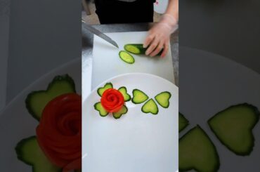 Super salad decoration idea || easy and beautiful salad decorations || cucumber decoration # 22