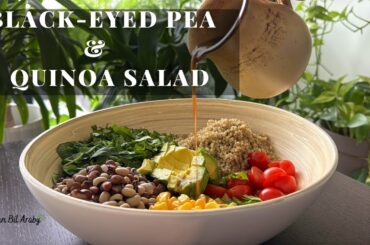 High Protein Black-Eyed Pea And Quinoa Salad Recipe | Healthy Salad Recipe