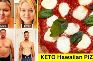KETO Hawaiian Basil Mozzarella PIZZA - 350 Calories - How to Burn Belly Fat eating non processed.