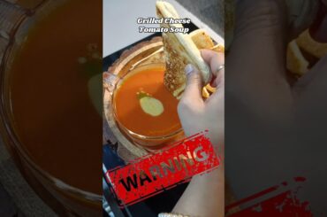 NO CREAM NO CORNFLOUR TOMATO SOUP IN 10 mins |Grilled Cheese & Tomato Soup!  #shorts