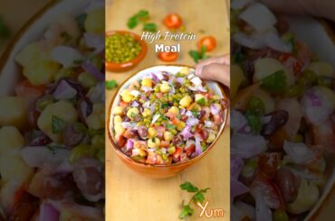 high protein salad #pop #highprotein #healthy#vegitarianrecipes#musclebuilding#diet#food#viralvideo