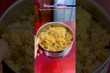 Today lunch box recipe: Vegetable Briyani with cauliflower masal #shortsfeed #lunchbox #lunchideas