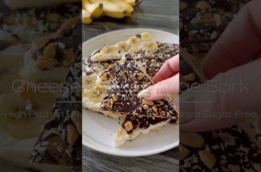 Most Popular High Protein Low Calorie Dessert! #cheesecake #bananasplit #healthydessert #easyrecipe