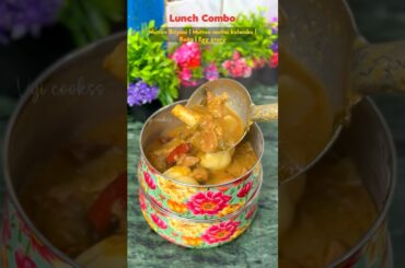 Today’s lunchbox recipe: Mutton briyani & Mutton kulambu for this rainy day #shortsfeed #lunchbox