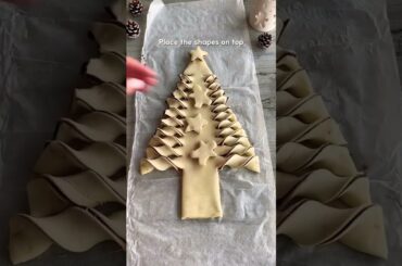 EASY & FAST Holiday Appetizer, puff pastry Christmas tree  #food #recipe #shorts #short  #christmas