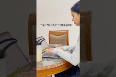 WEIGHT GAIN SMOOTHIE (600 cal) 4 ingredients only)! #weightgain #musclegain