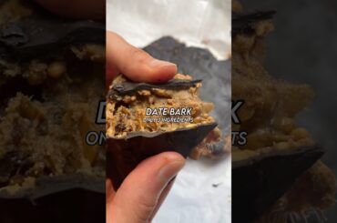 3-Ingredient Date Bark #recipe #youtubeshorts