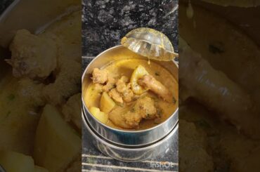 Today's lunch box : #chicken kulambu #ghee rice #chicken 65# #ytshort #trendingshorts #viralvideo